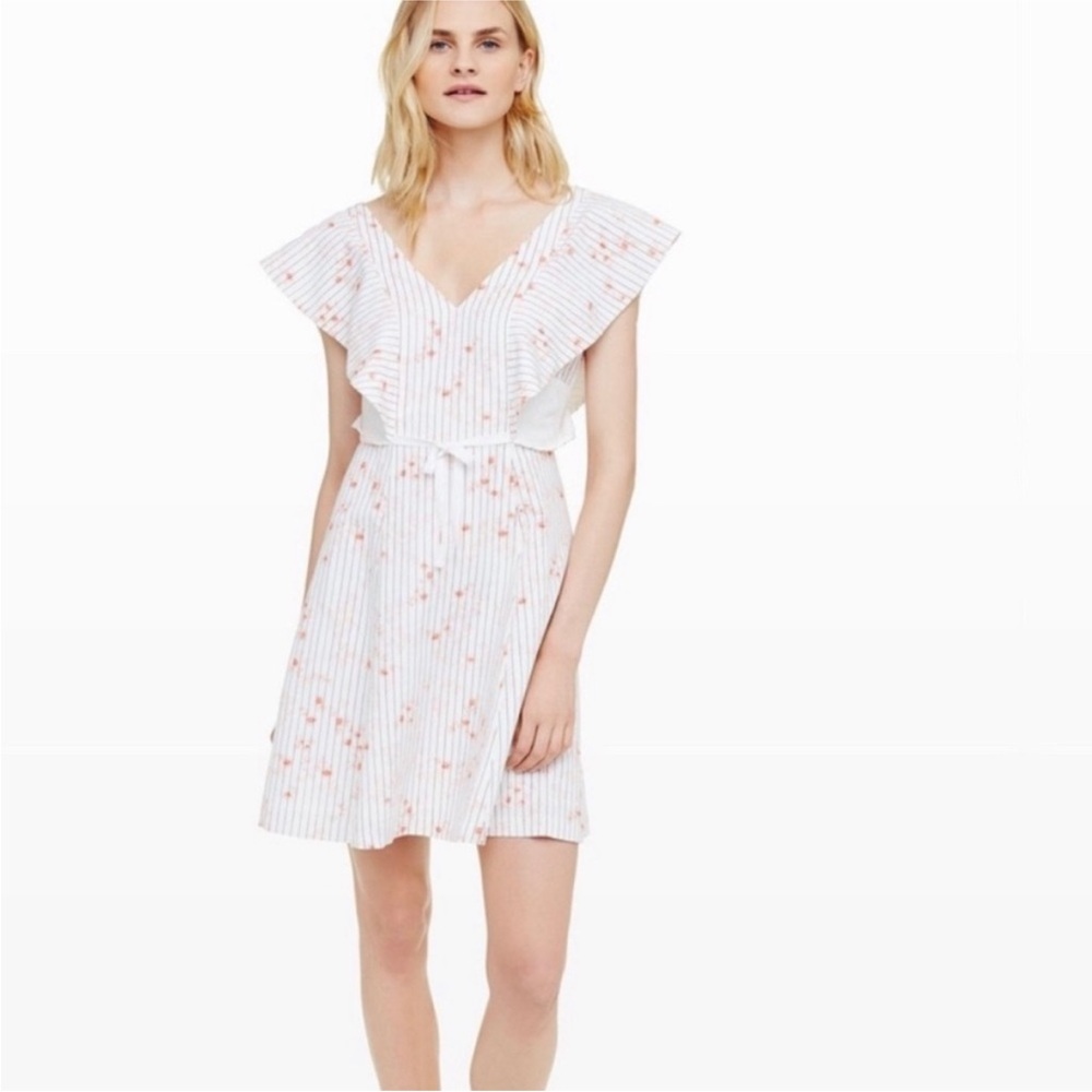 CLUB MONACO Portiana Pattern Dress Striped Floral